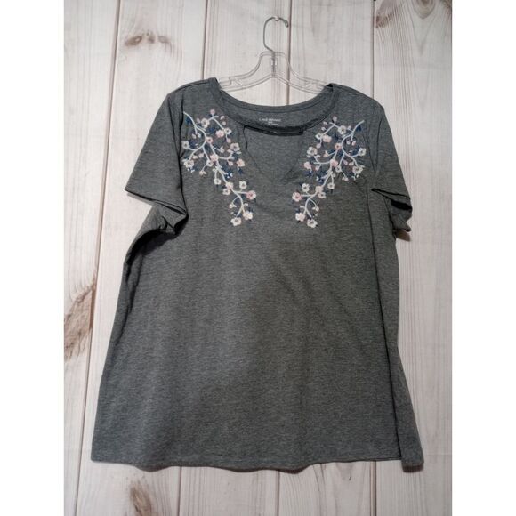 Lane Bryant Blouse Ladies 18 Short sleeve Embroidered‎ - Picture 1 of 6